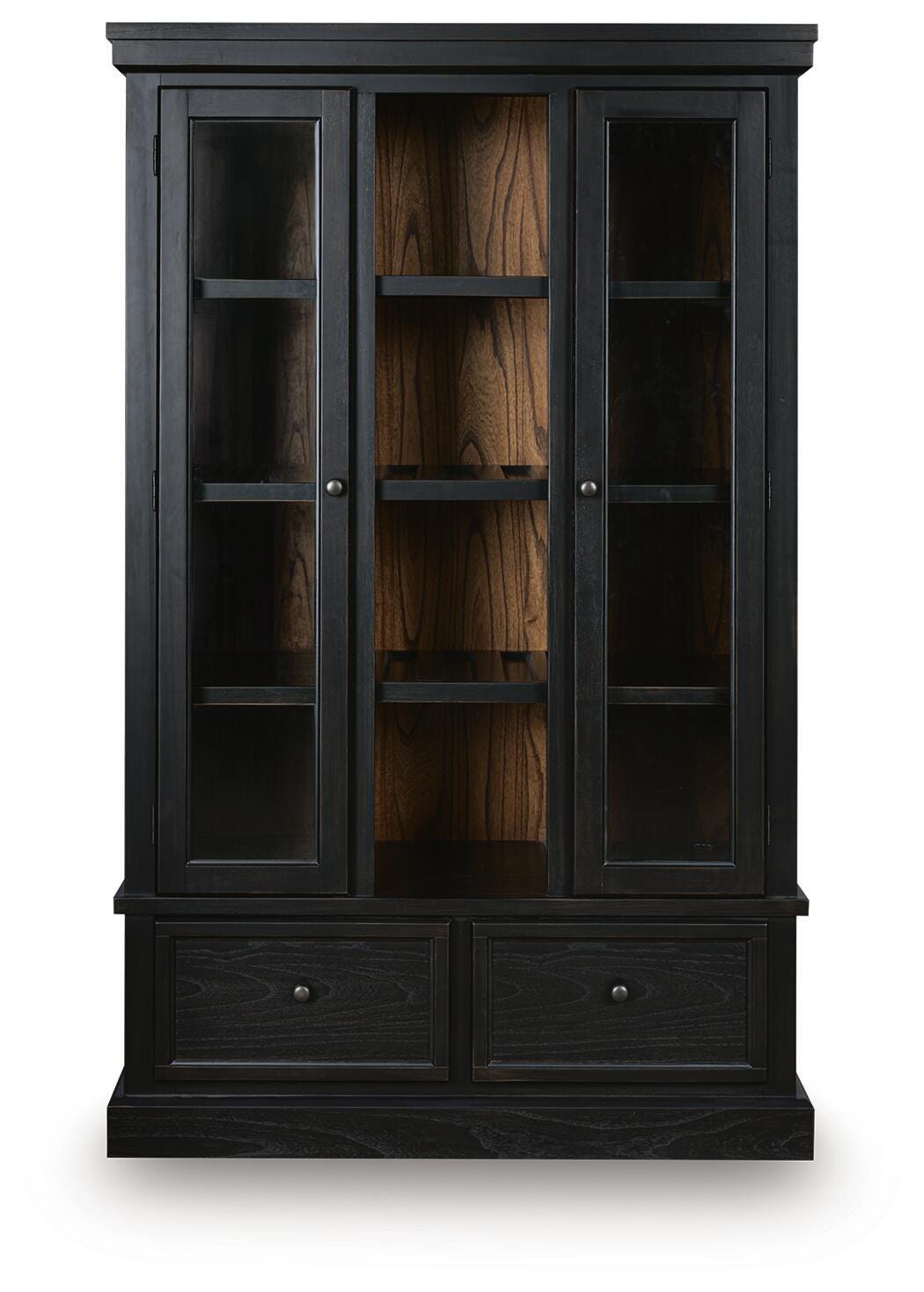 Greddinton Curio in Black/Brown, front view
