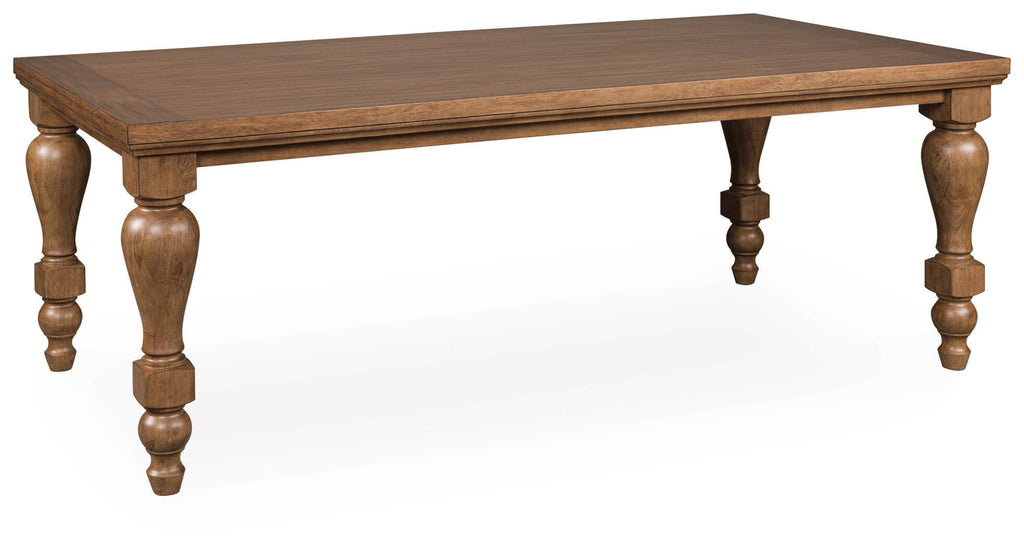 Greddinton Dining Table in Brown, angle view