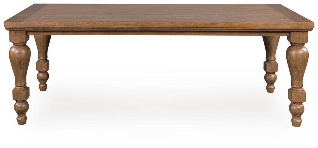 Greddinton Dining Table in Brown, front view