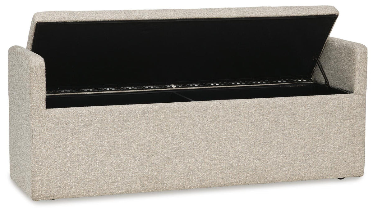 Galliden 62" Dining Bench in Beige, open view