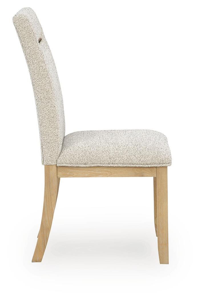 Lasinger Dining Chair in Light Brown, side view