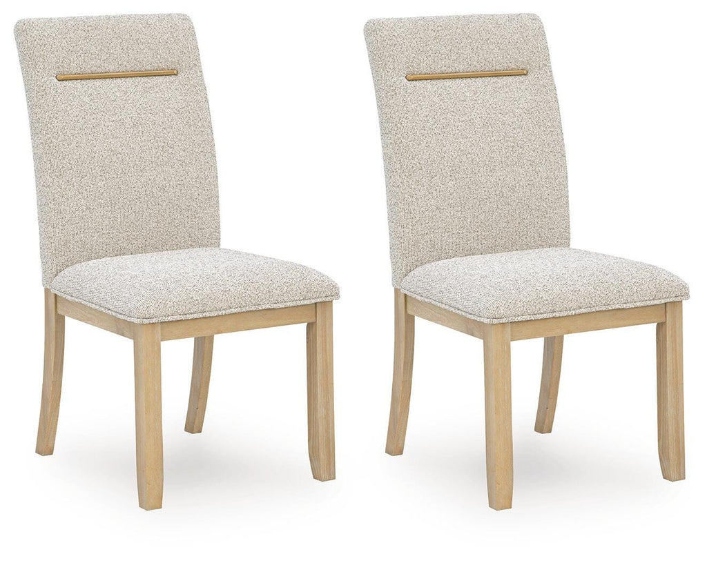 Lasinger Dining Chair in Light Brown, angle view