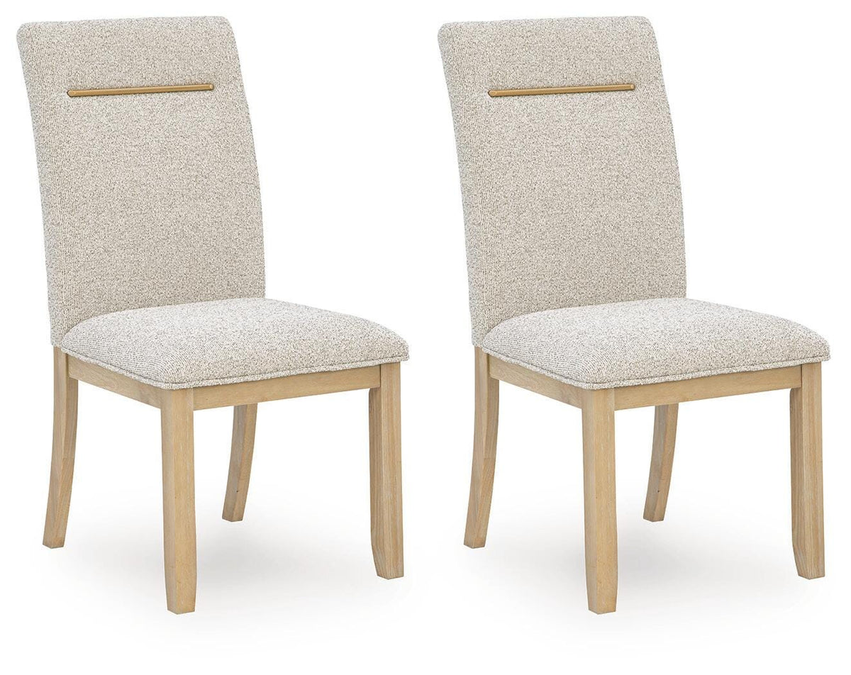 Lasinger Dining Chair in Light Brown, angle view