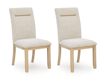 Lasinger Dining Chair in Light Brown, angle view