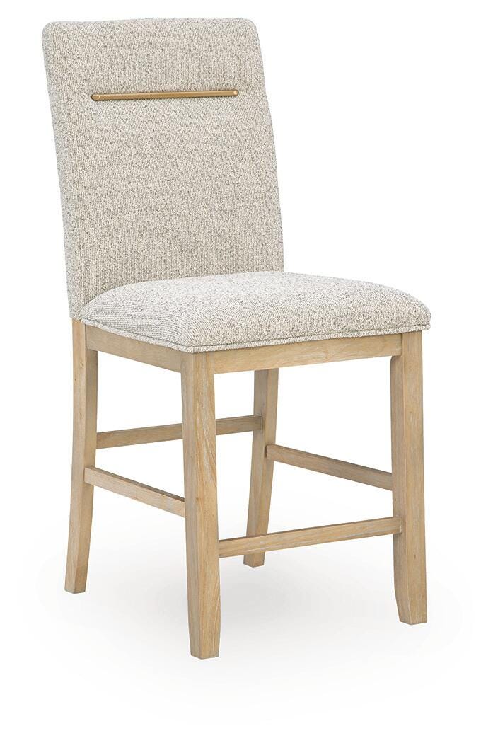 Lasinger Counter Height Barstool in Light Brown, angle view