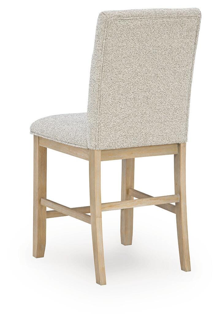 Lasinger Counter Height Barstool in Light Brown, back view