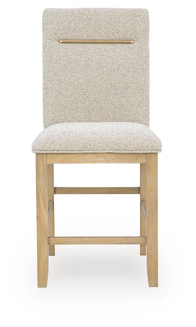 Lasinger Counter Height Barstool in Light Brown, front view