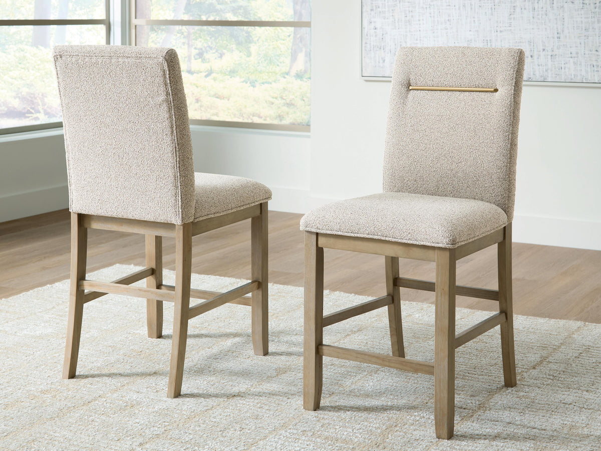 Lasinger Counter Height Barstool in Light Brown, lifestyle view