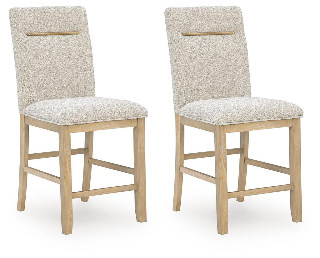 Lasinger Counter Height Barstool in Light Brown, angle view