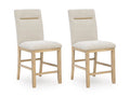 Lasinger Counter Height Barstool in Light Brown, angle view