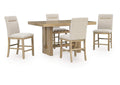 Crendlin Counter Height Dining Table and 4 Barstools