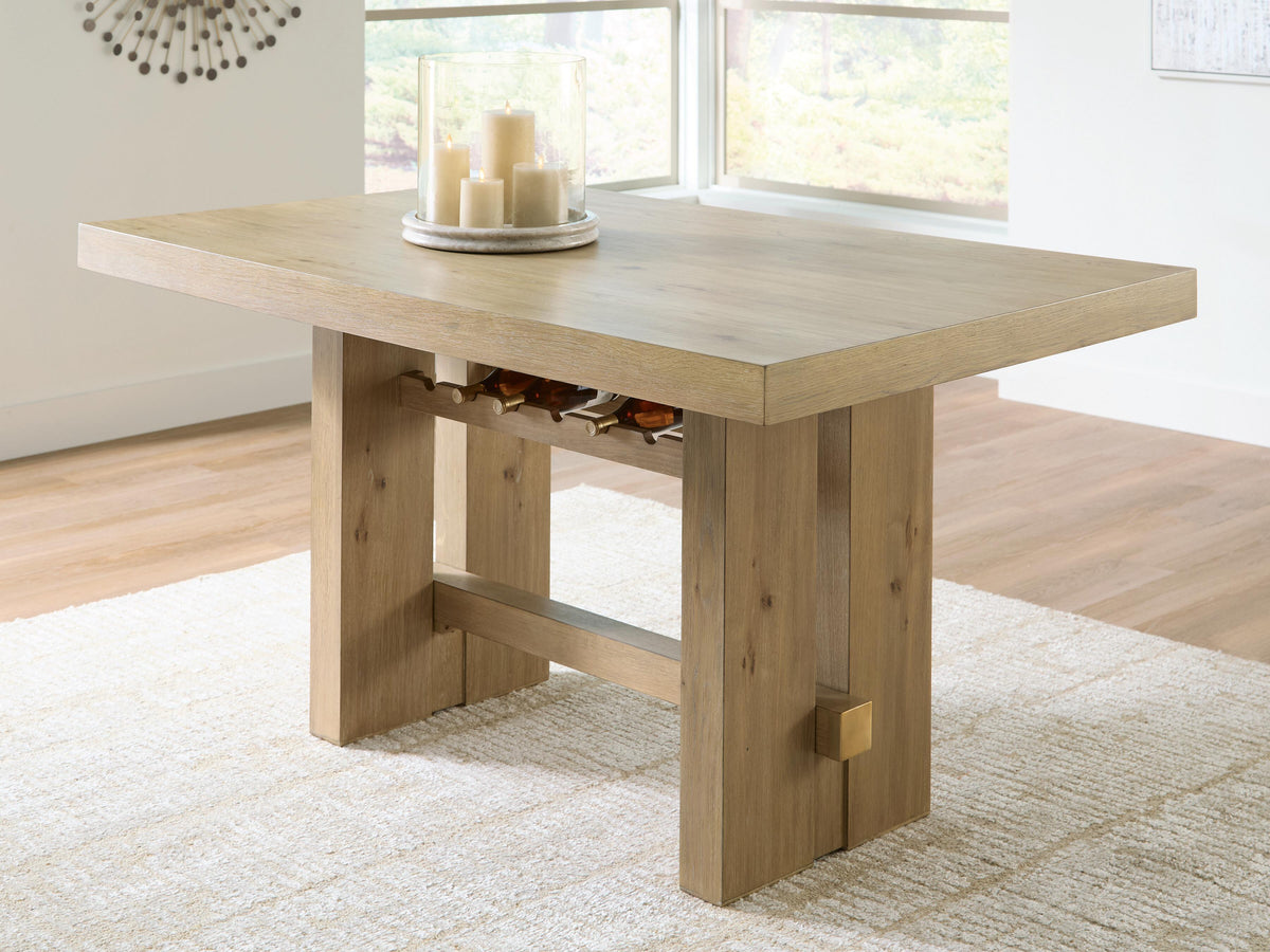 Lasinger Counter Height Dining Table in Light Brown, lifestyle view
