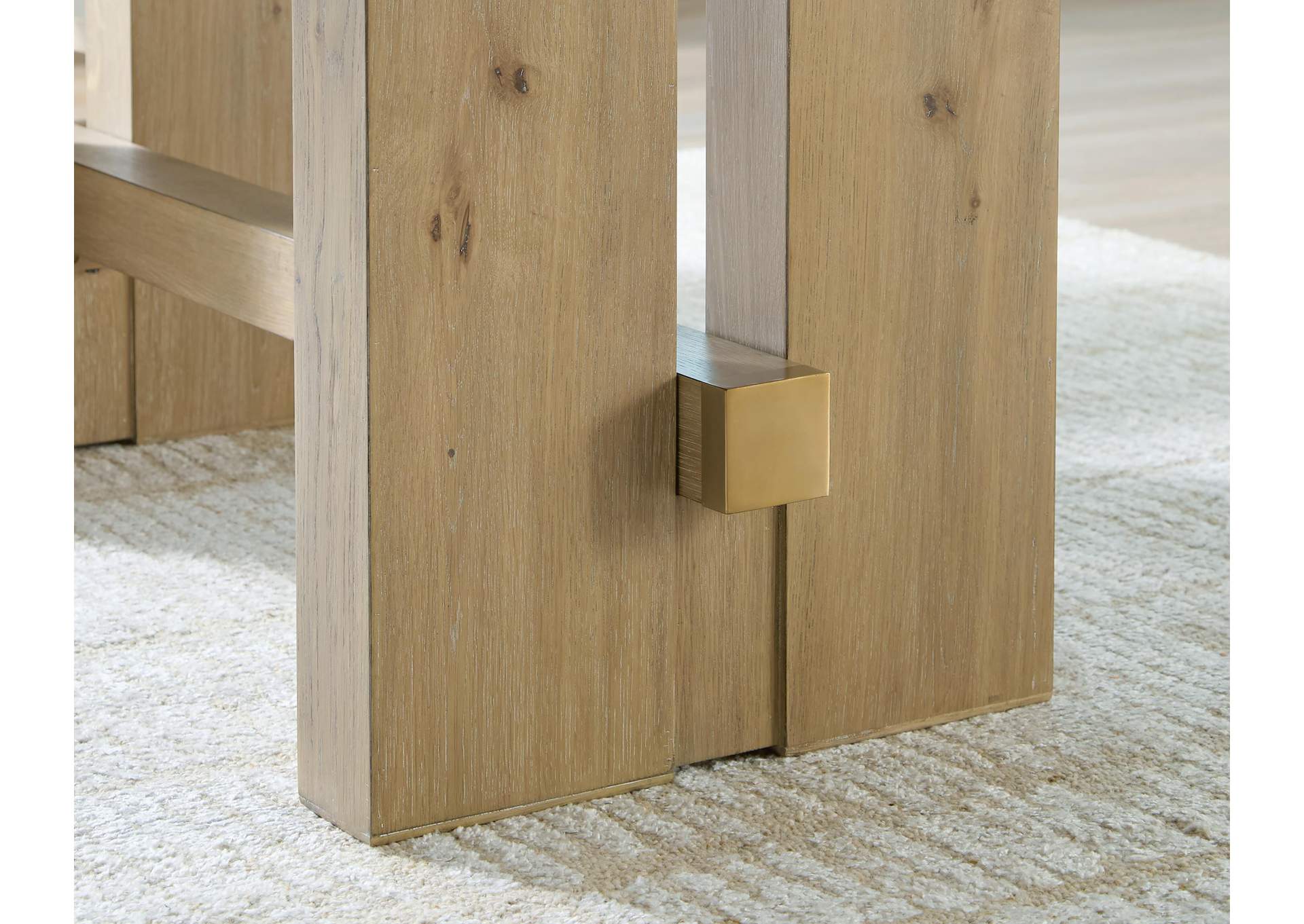 Crendlin Counter Height Dining Table and 6 Barstools detail