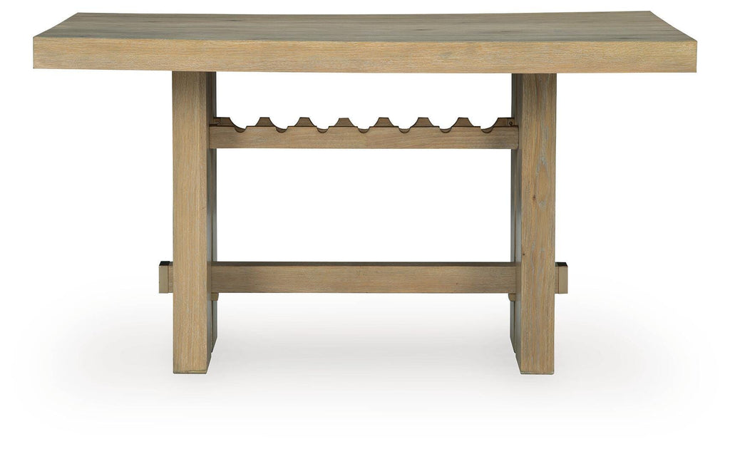 Lasinger Counter Height Dining Table in Light Brown, front view