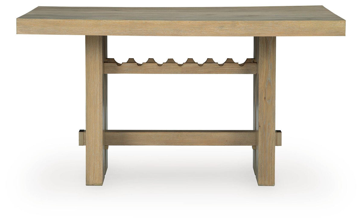 Lasinger Counter Height Dining Table in Light Brown, front view