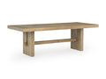 Lasinger Dining Extension Table in Light Brown, angle view