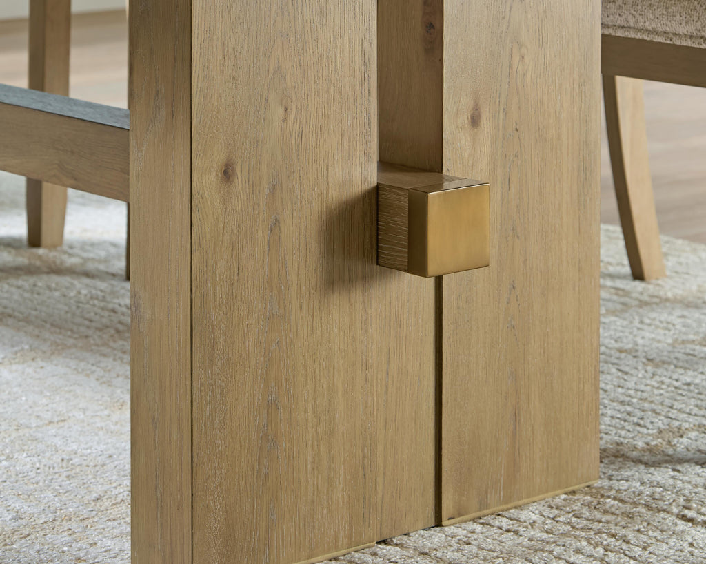 Lasinger Dining Extension Table in Light Brown, detail view