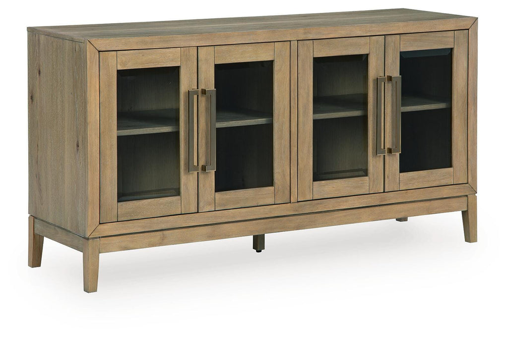 Lasinger Dining Server in Light Brown, closed view