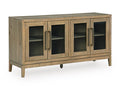 Lasinger Dining Server in Light Brown, closed view
