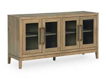 Lasinger Dining Server in Light Brown, closed view