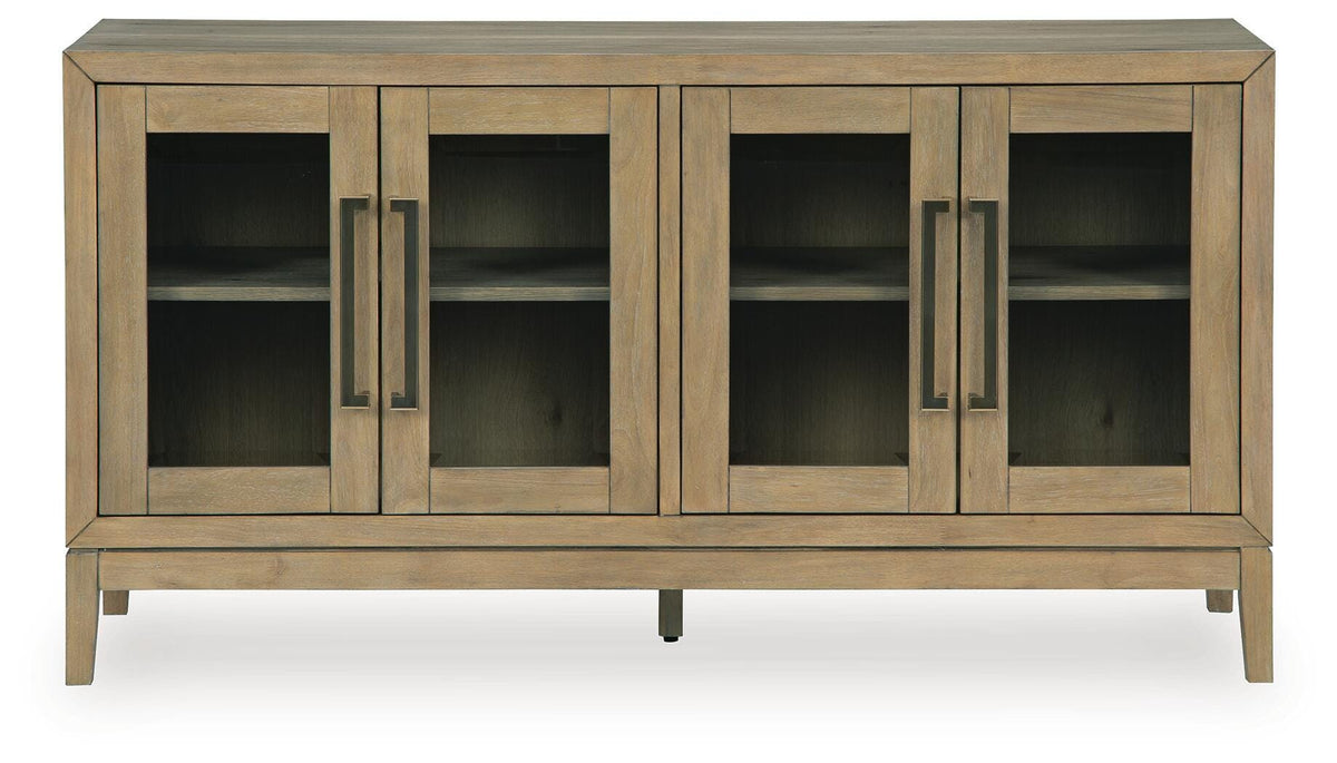Lasinger Dining Server in Light Brown, front view