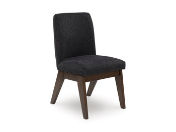 Dilenno Dining Chair in Dark Brown, angle view