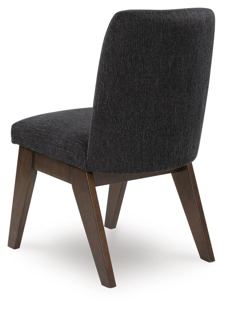 Dilenno Dining Chair in Dark Brown, back view