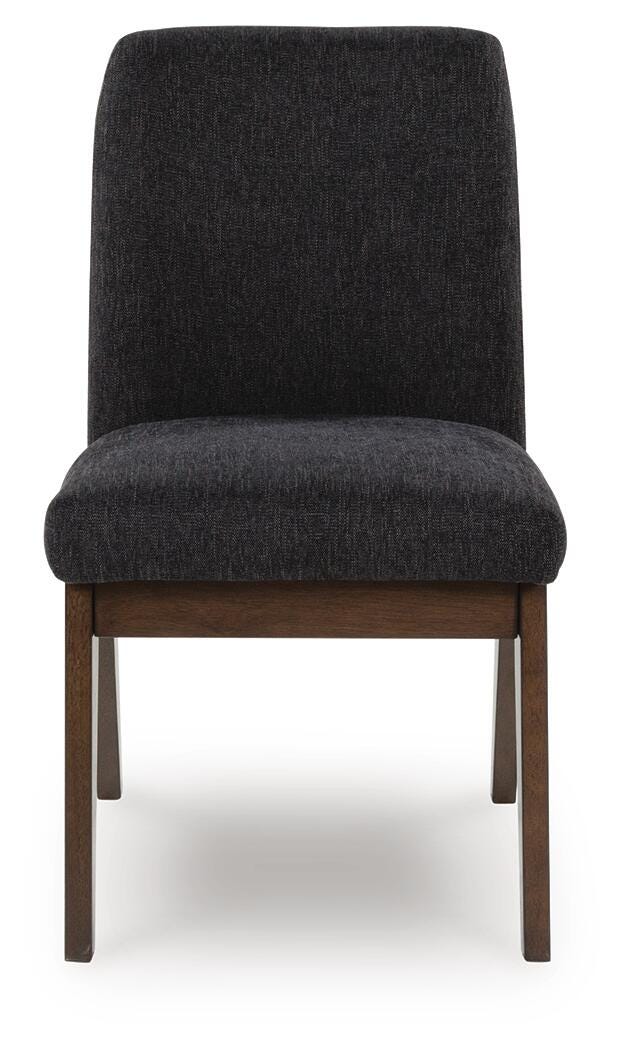 Dilenno Dining Chair in Dark Brown, front view