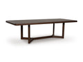 Dilenno Dining Extension Table in Dark Brown, angle view