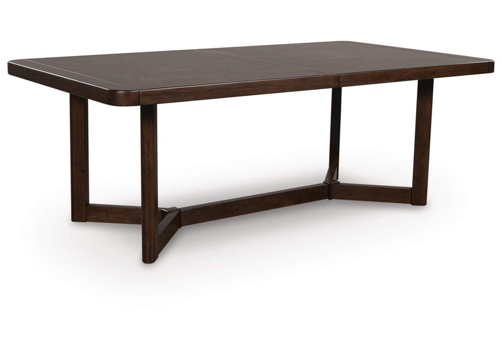 Kendamor Extendable Dining Table and 6 Chairs angled view