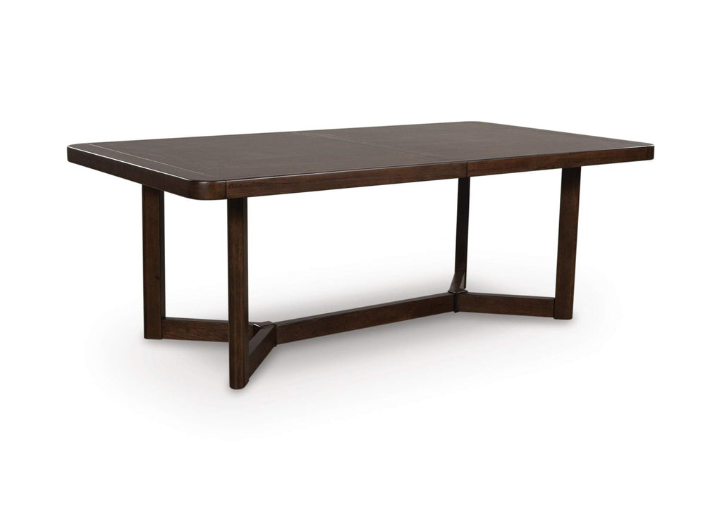 Kendamor Extendable Dining Table and 8 Chairs angled view