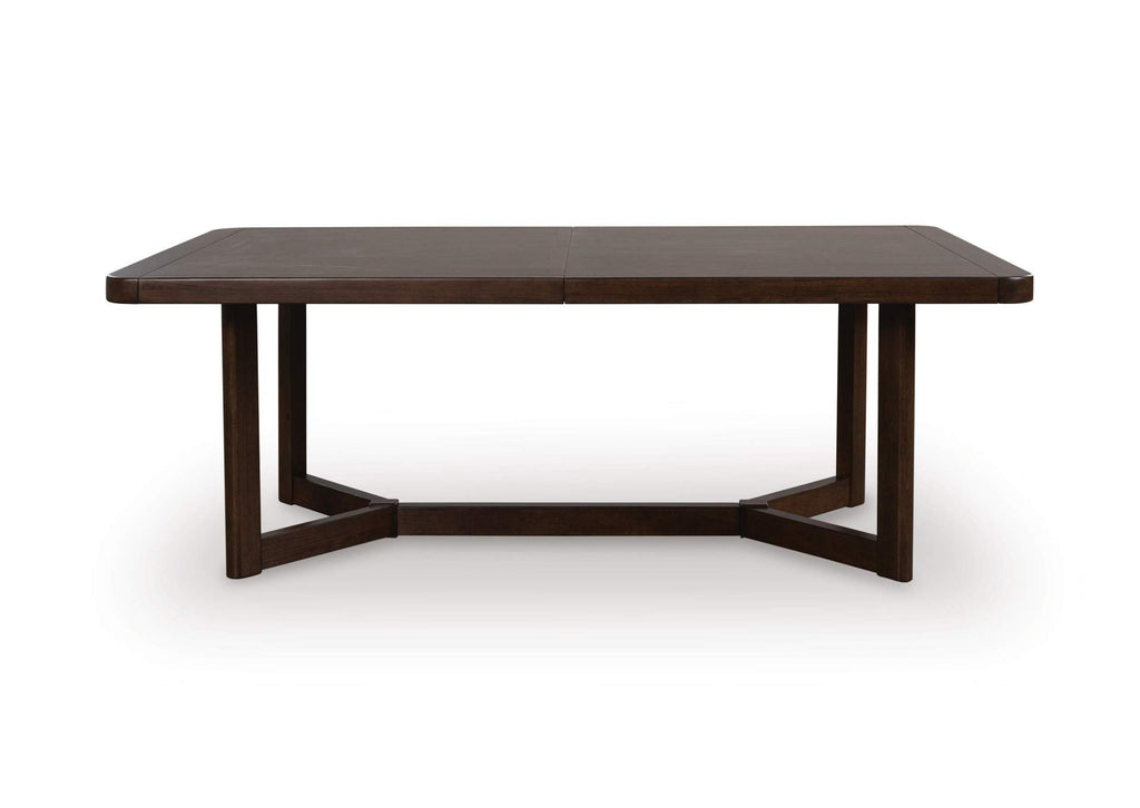 Kendamor Extendable Dining Table and 8 Chairs front view