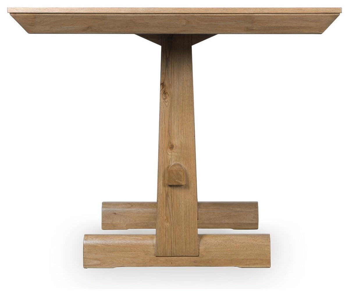 Ridgester Counter Height Dining Table in Light Brown, side view