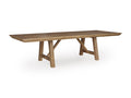 Ridgester Dining Extension Table in Light Brown, angle view