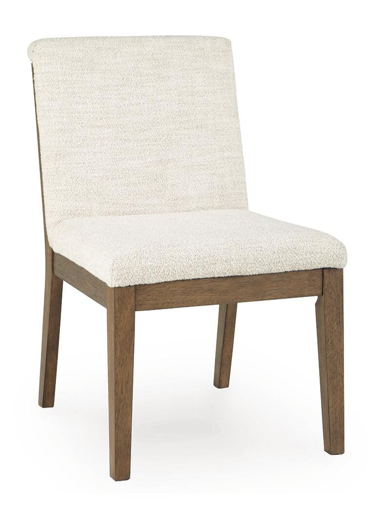 Marxmore Dining Chair in Beige/Brown, angle view
