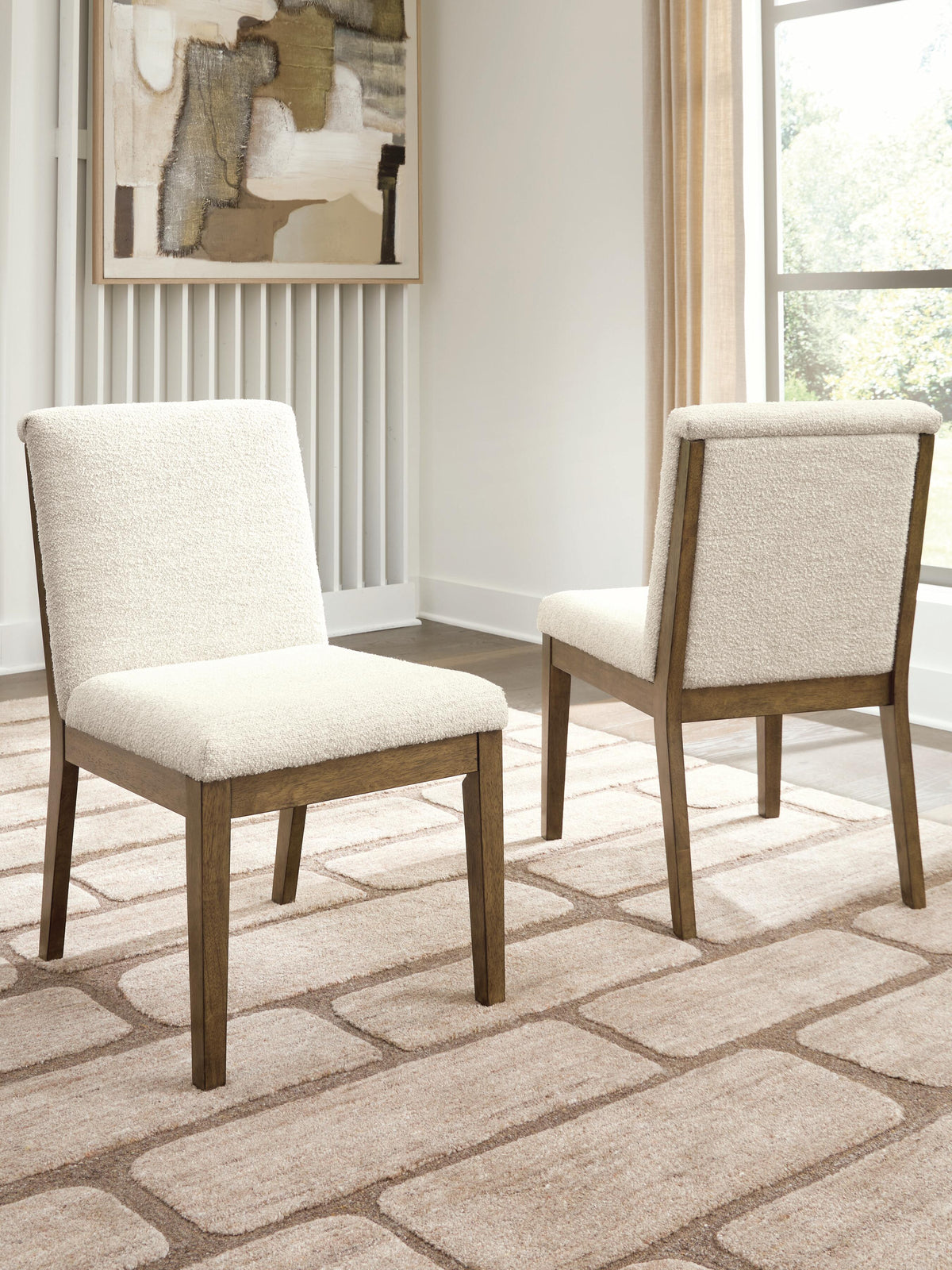 Marxmore Dining Chair in Beige/Brown, lifestyle view