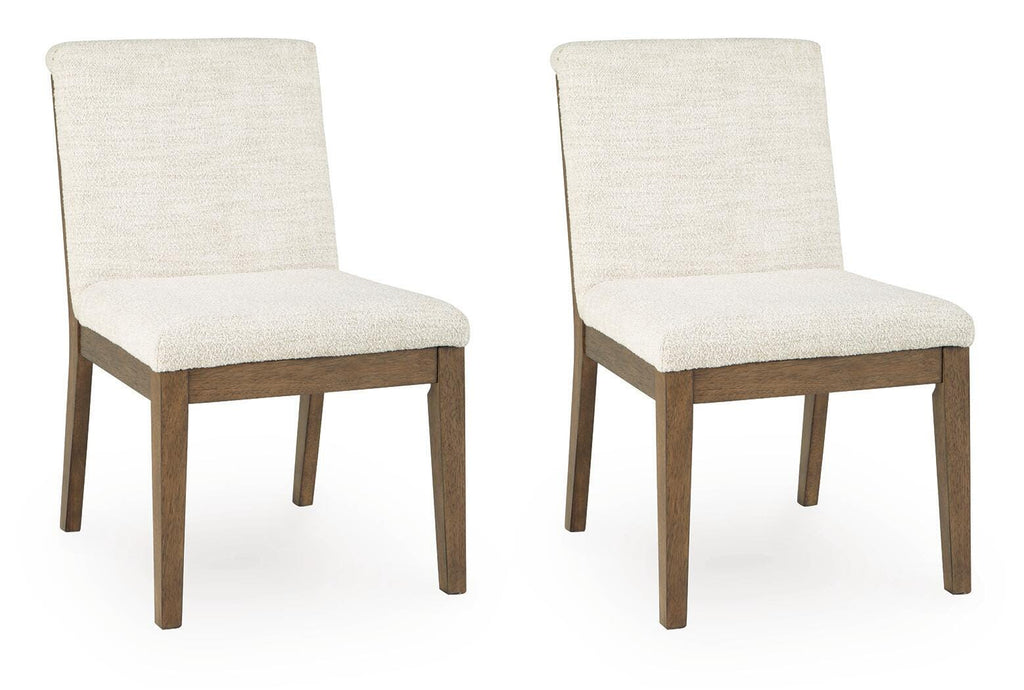 Marxmore Dining Chair in Beige/Brown, angle view