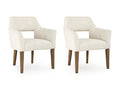 Marxmore Dining Arm Chair in Beige/Brown, angle view