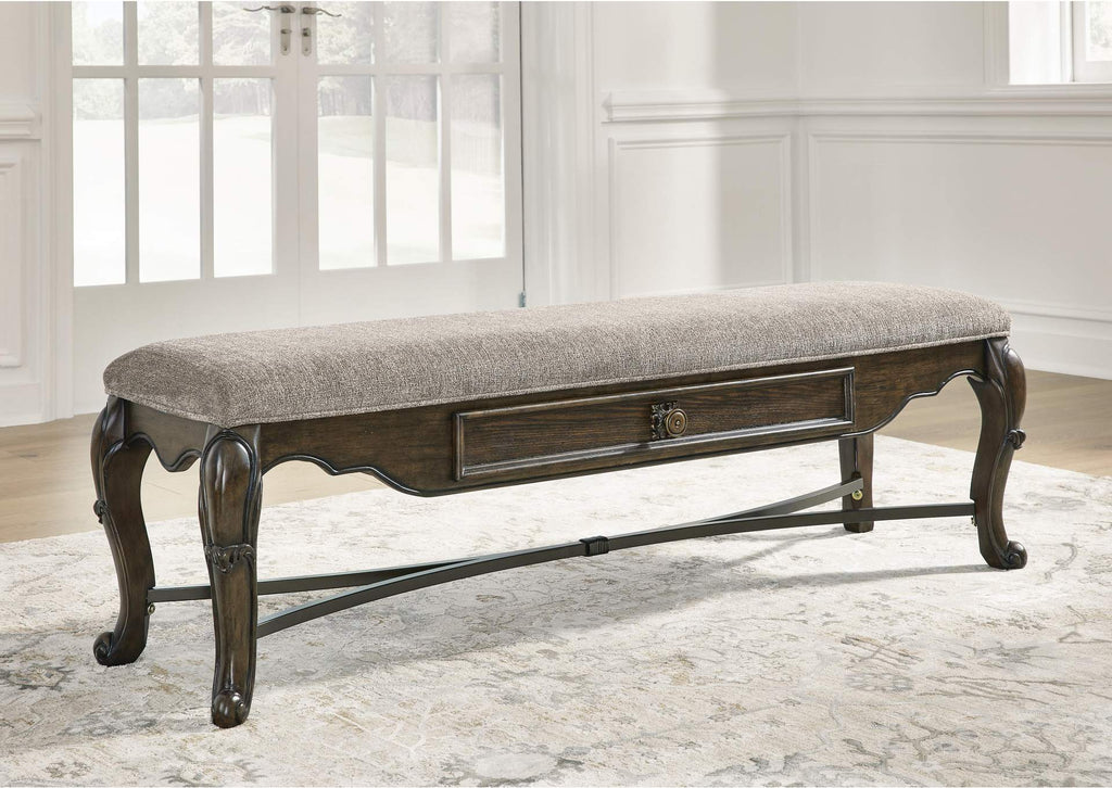 Maylee Extendable Dining Table and 4 Chairs and Bench with Storage