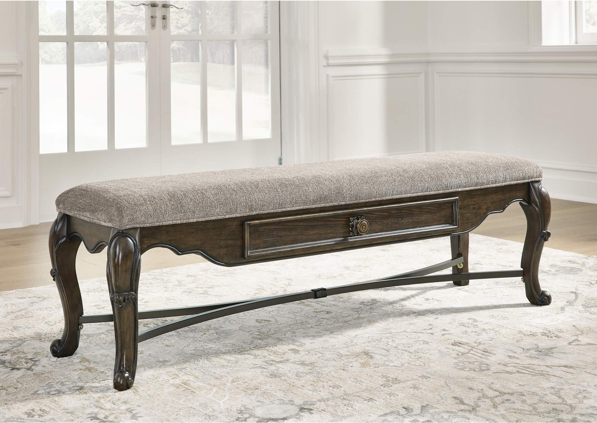 Maylee Extendable Dining Table and 4 Chairs and Bench with Storage