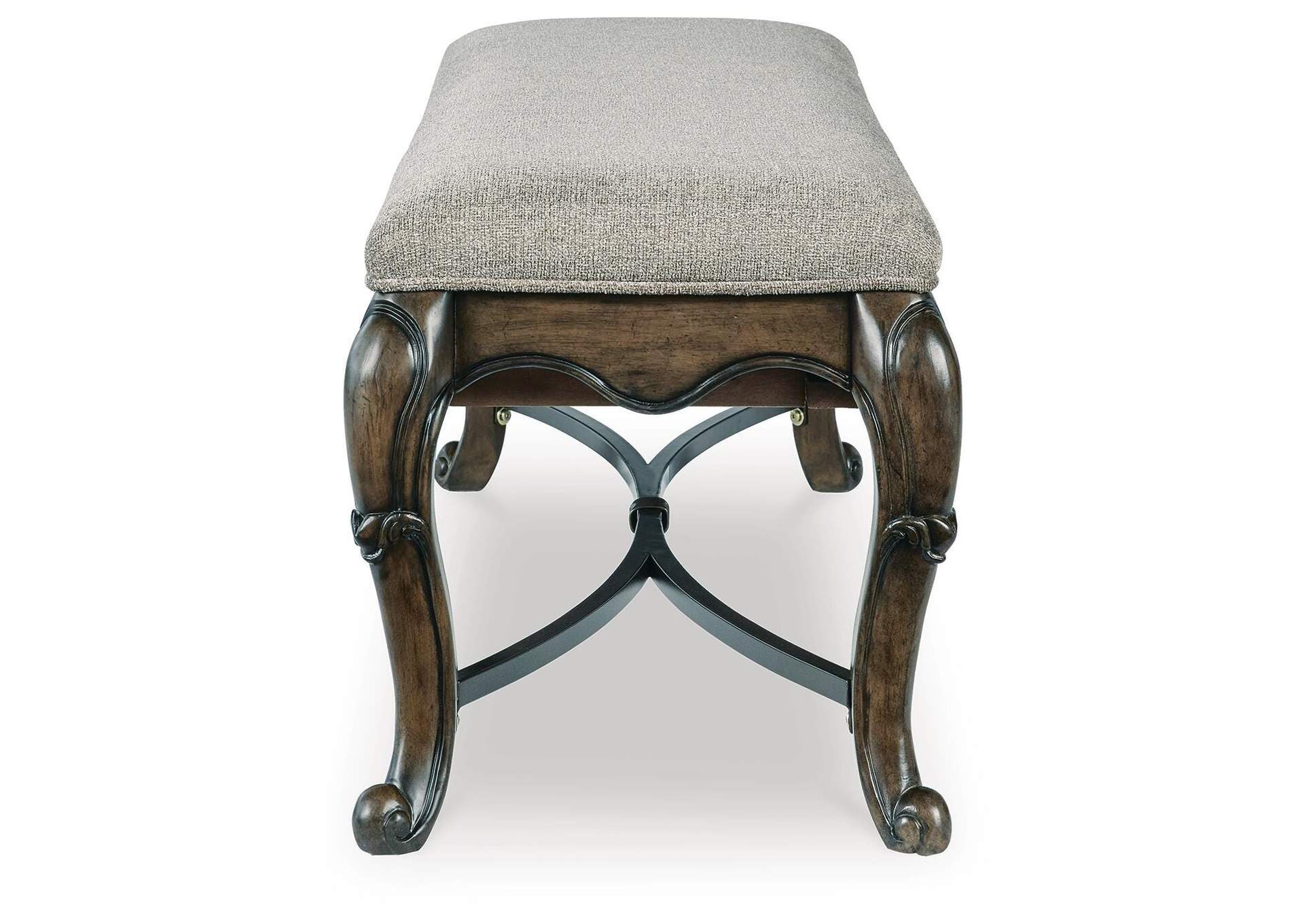 Maylee Extendable Dining Table and 4 Chairs and Bench with Storage side view