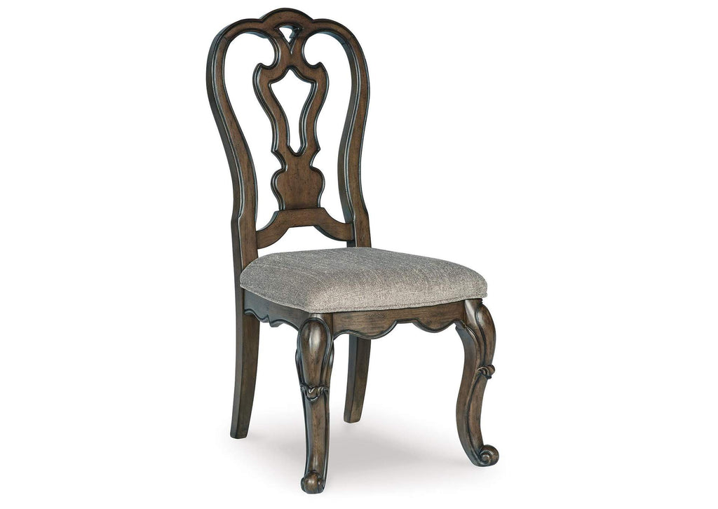 Maylee Extendable Dining Table and 4 Chairs and Bench angled view