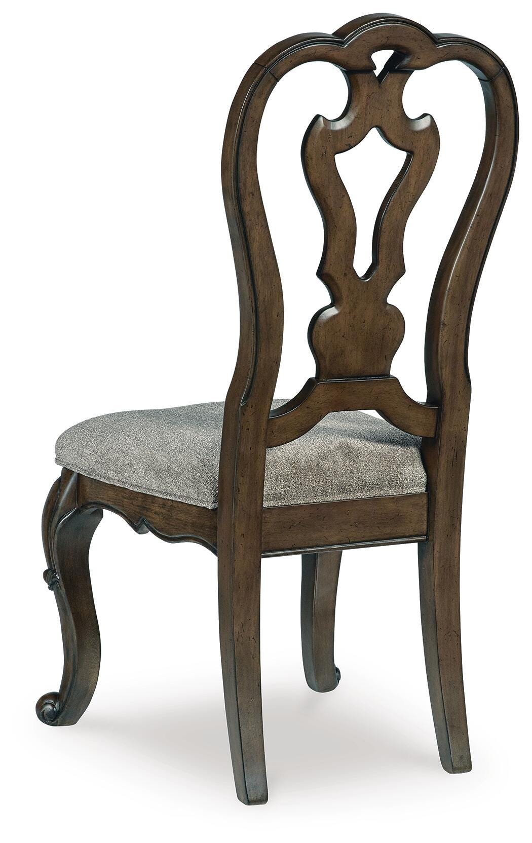 Maylee Dining Chair in Dark Brown, back view