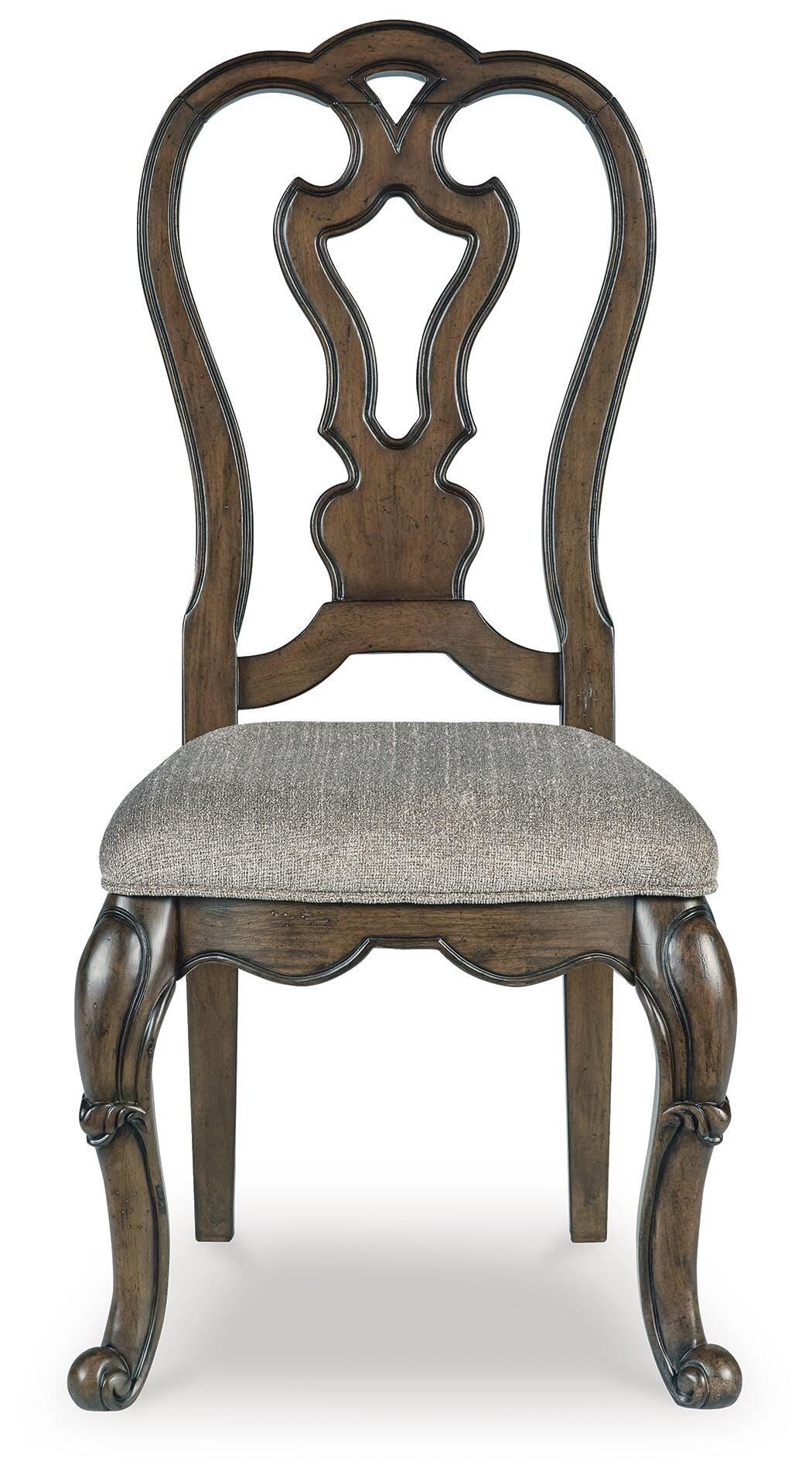 Maylee Dining Chair in Dark Brown, front view