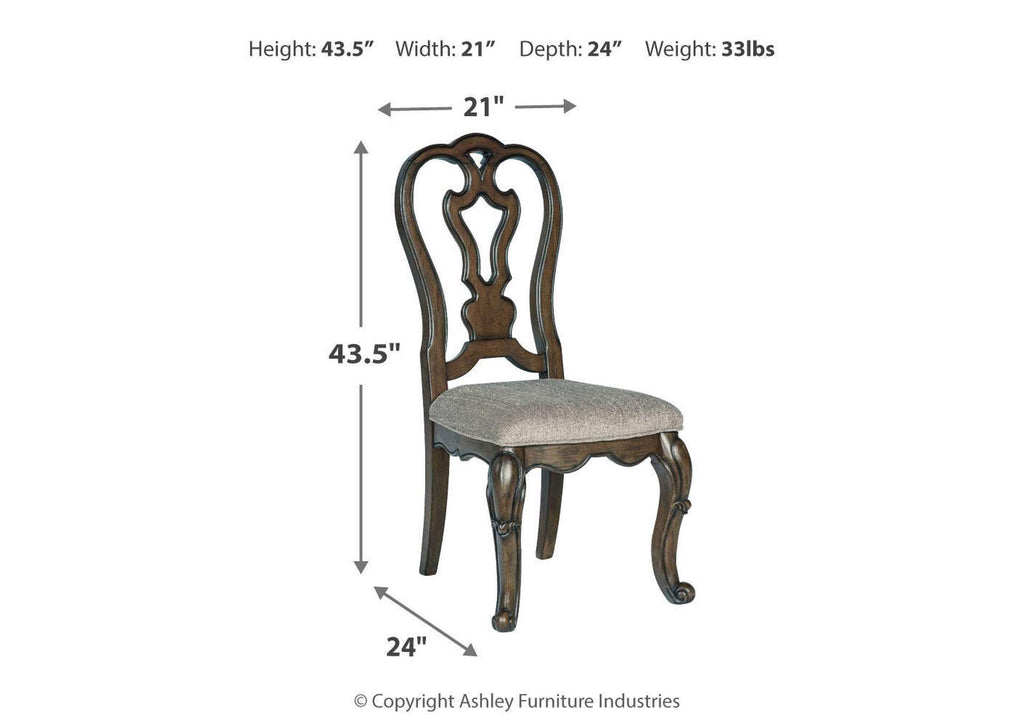 Maylee Extendable Dining Table and 10 Chairs with Storage dimensions