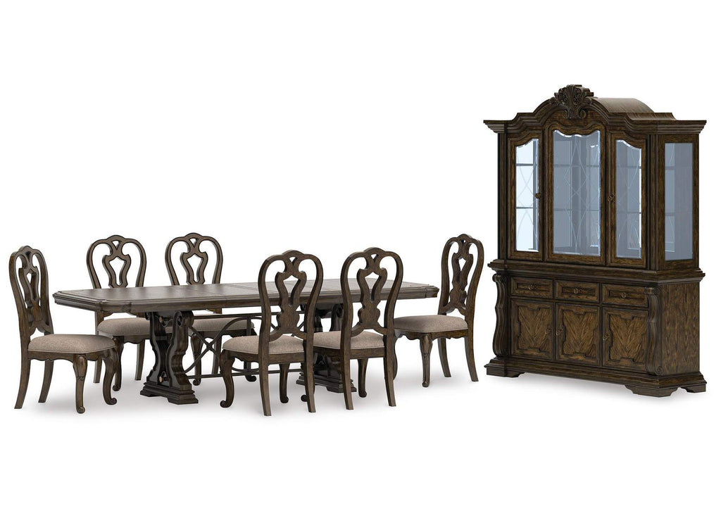 Maylee Extendable Dining Table and 6 Chairs with Storage