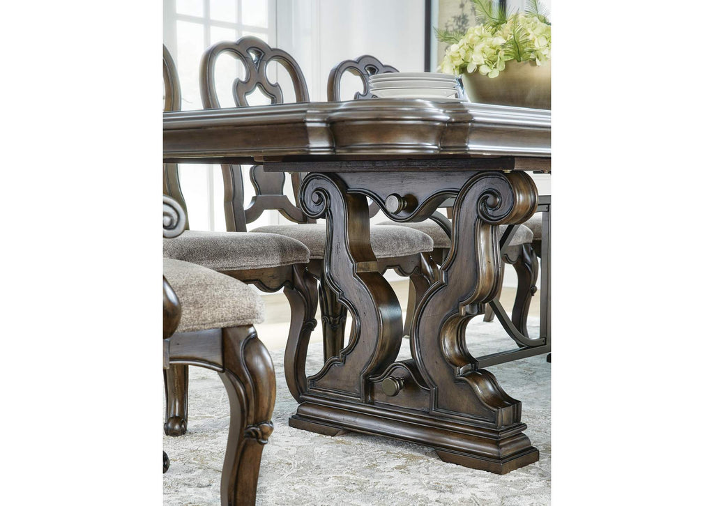 Maylee Dining Table and 10 Chairs detail