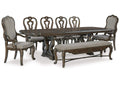 Maylee Dining Table and 6 Chairs and Bench