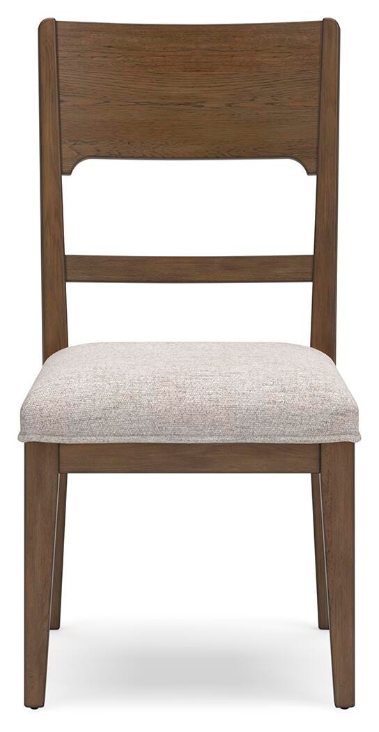 Cabalynn Dining Chair in Oatmeal/Light Brown, front view