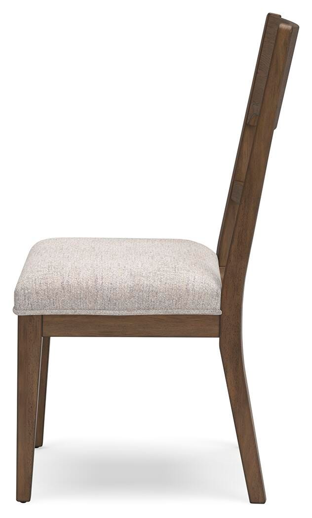Cabalynn Dining Chair in Oatmeal/Light Brown, alternate side view
